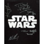 STAR WARS multi signed 8x10 photo signed by FIVE actors who have appeared in various Star Wars