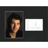 Richard Gere large signature piece mounted beside colour photo. Approx. overall size 12x15. American