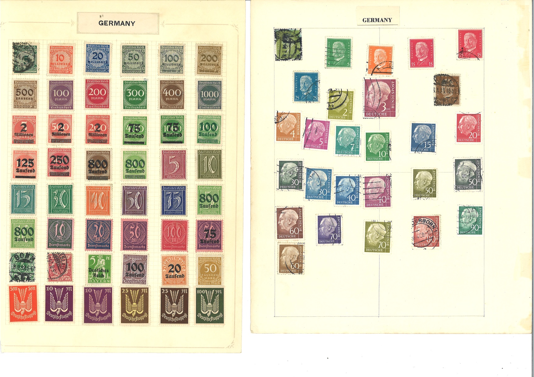 German stamp collection on 27 loose album pages. Some early material before 1950. Assorted mint - Image 3 of 4