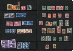 South Africa stamp collection on 8 large stock card. Mint and used in clean condition on 9 sides