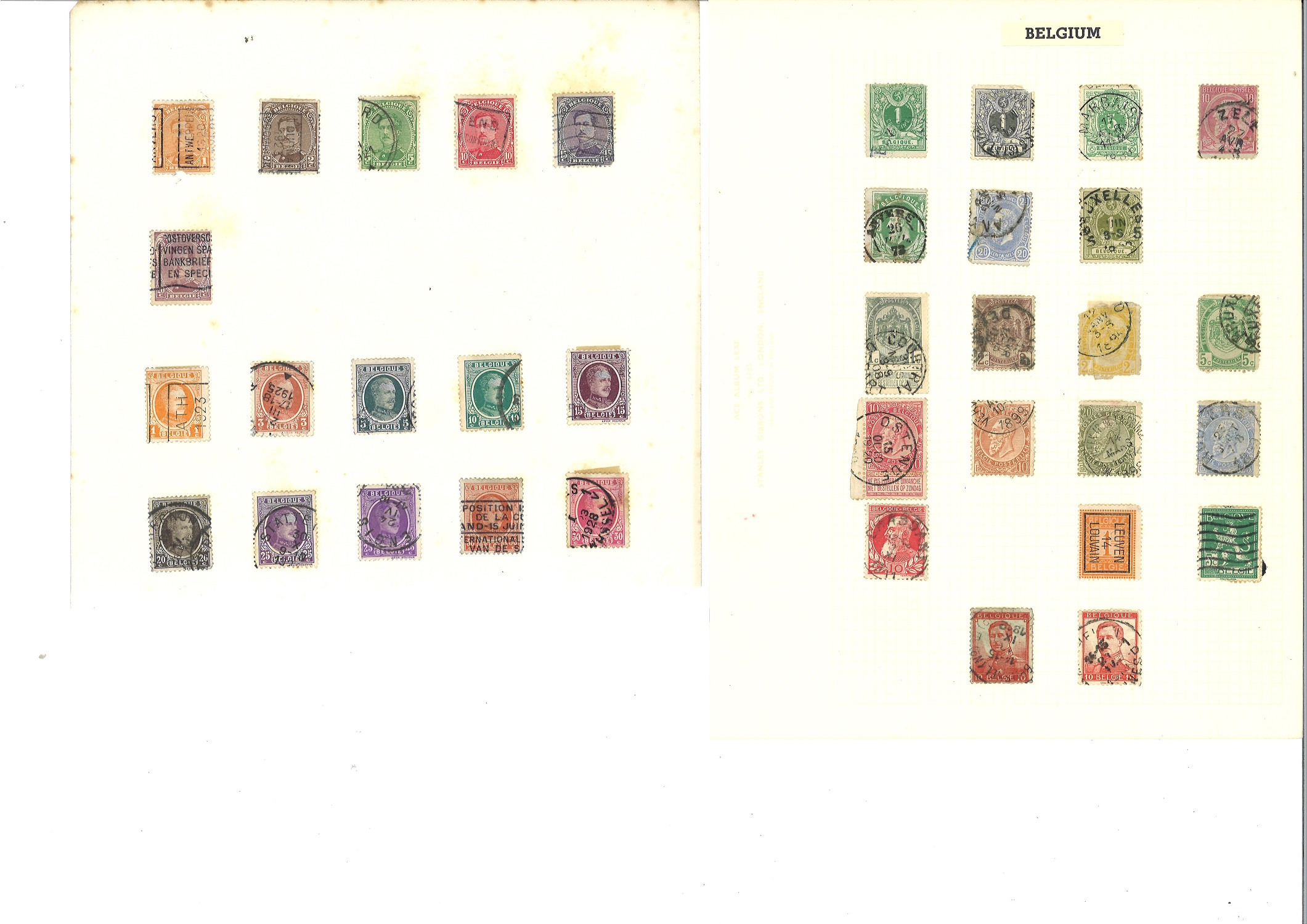 Belgium stamp collection. 23 loose album pages. Good Condition. We combine postage on multiple - Image 3 of 3