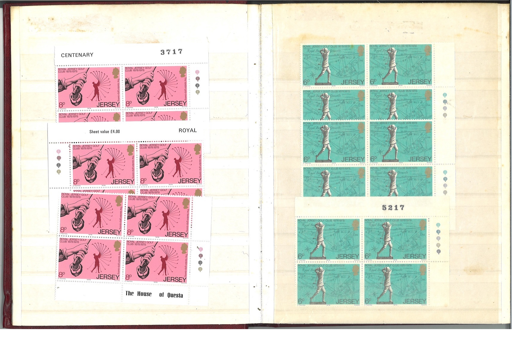 Jersey and Isle of Man unmounted mint stamp collection in burgundy stock book. 100 stamps. Good - Image 2 of 4