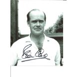 Cricket Brian Close 10x8 Signed B/W Photo. Good Condition. All autographed items are genuine hand