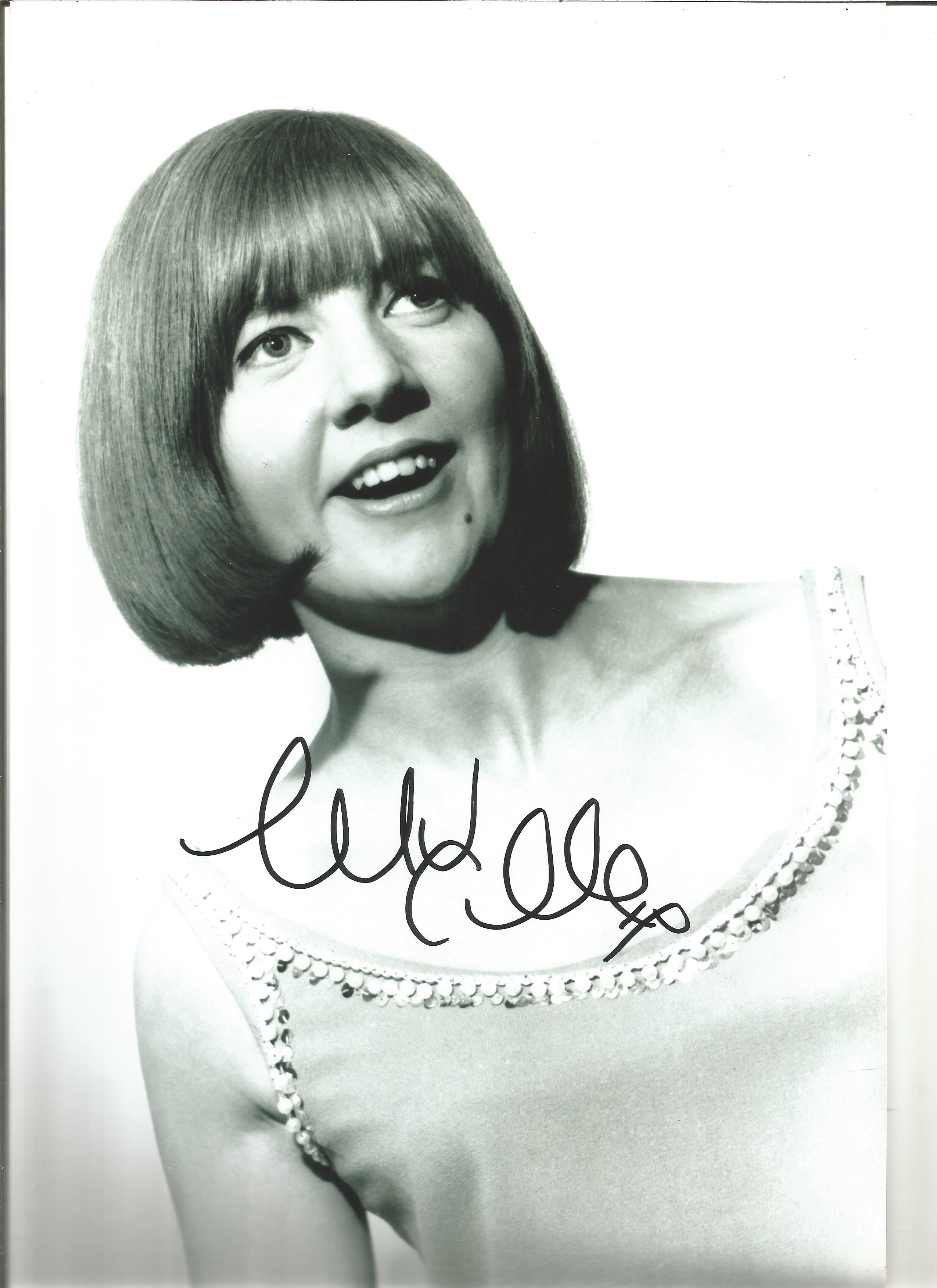 Cilla Black Signed 12 x 8 inch music photo. Good Condition. All autographed items are genuine hand