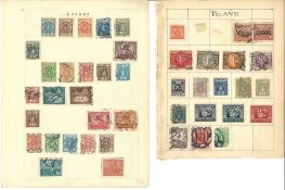 Polish stamp collection on 15 loose album pages. Good Condition. We combine postage on multiple