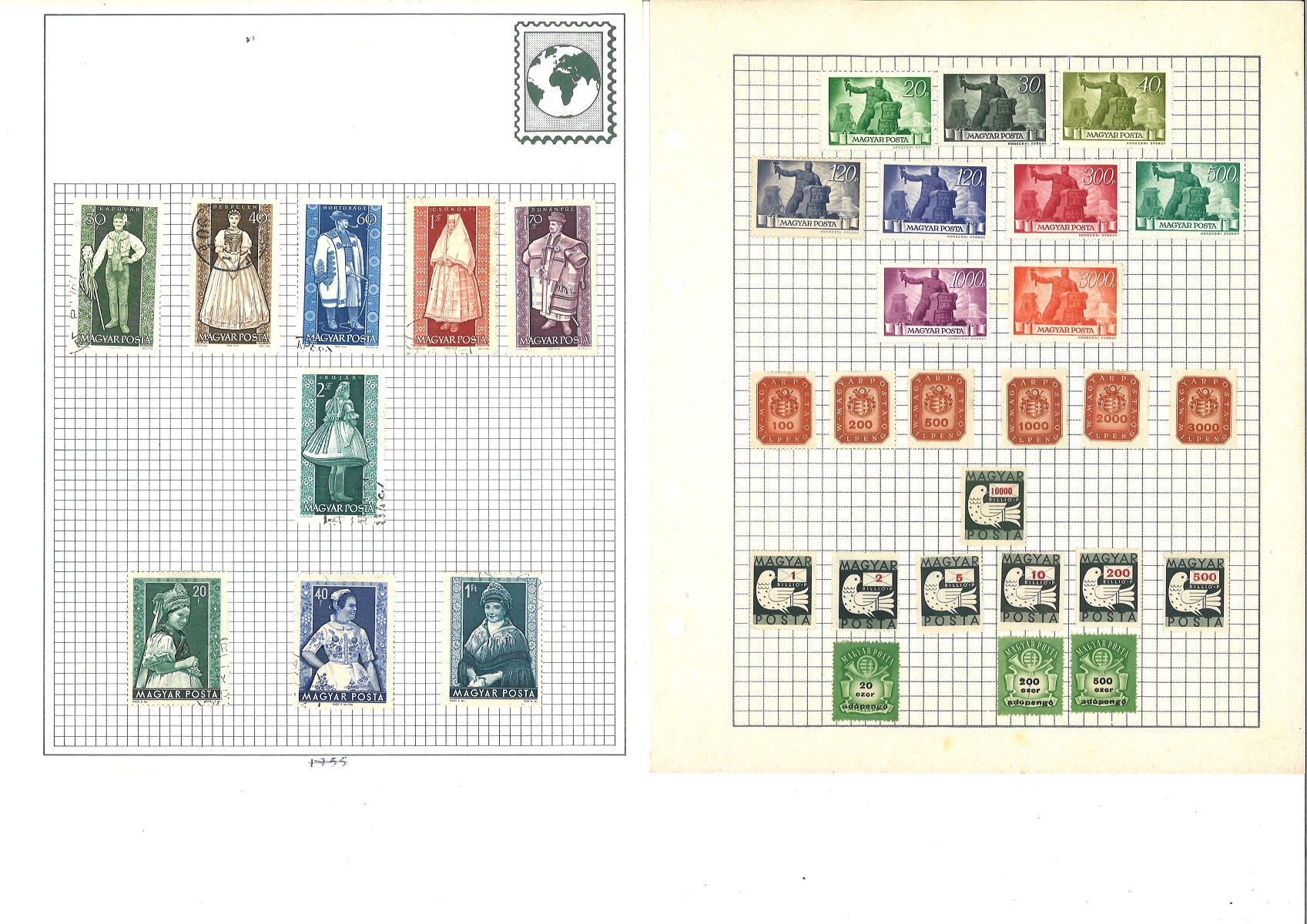 Hungarian stamp collection on 60 loose album pages. Good Condition. We combine postage on multiple - Image 3 of 5