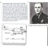 Flt Lt Edward Cerely MM signed 3 x 3 picture of his WW2 Maryland plane, clipped from larger DM Medal