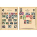 British commonwealth stamp collection over 25 loose album pages. Mostly over 50 years old. Good