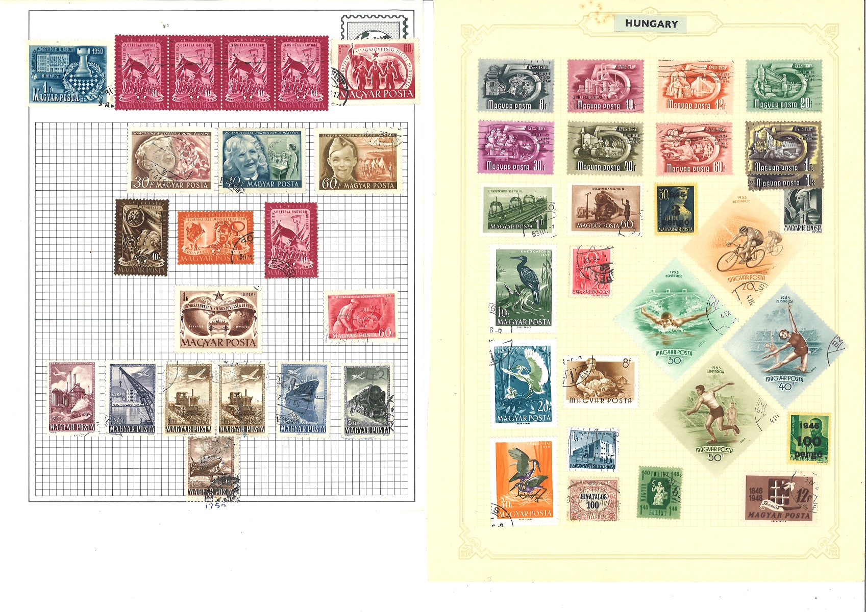 Hungarian stamp collection on 60 loose album pages. Good Condition. We combine postage on multiple - Image 2 of 5