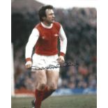 Football John Hollins 10x8 signed colour photo pictured in action for Arsenal. Good Condition. All