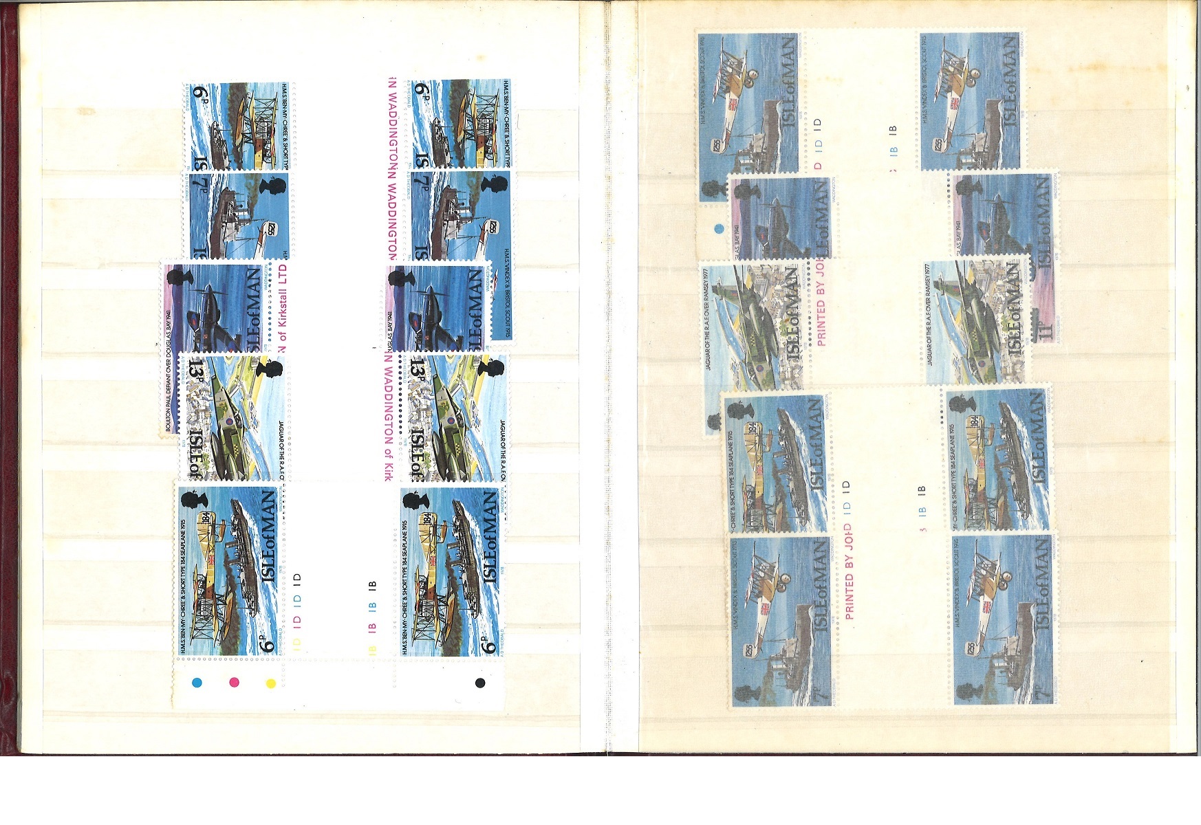 Jersey and Isle of Man unmounted mint stamp collection in burgundy stock book. 100 stamps. Good - Image 4 of 4