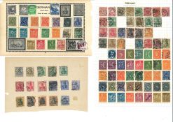 German stamp collection on 27 loose album pages. Some early material before 1950. Assorted mint
