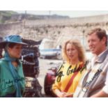 BERGERAC CAST SIGNED photo. 8x10 inch photo signed by John Nettles, Liza Goddard and Judy Buxton.