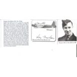 Warrant Officer Roy Marlow MM signed 3 x 3 picture of his WW2 Wellington plane, clipped from