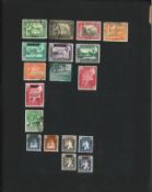 BCW stamp collection in album. 28 pages. Contains stamps from Aden, Ceylon, Hong Kong, Mauritius,