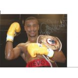 Boxing Steve Robinson 10x8 Signed Colour Photo Pictured Celebrating With The Wbo Featherweight