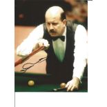 Snooker Willie Thorne 10x8 Signed Colour Photo Pictured In Action At The World Championship. Good