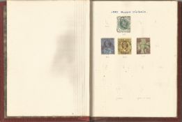 GB stamp collection. 75 stamps in small Stanley Gibbons album. 1887/1948. cat value approx £150.