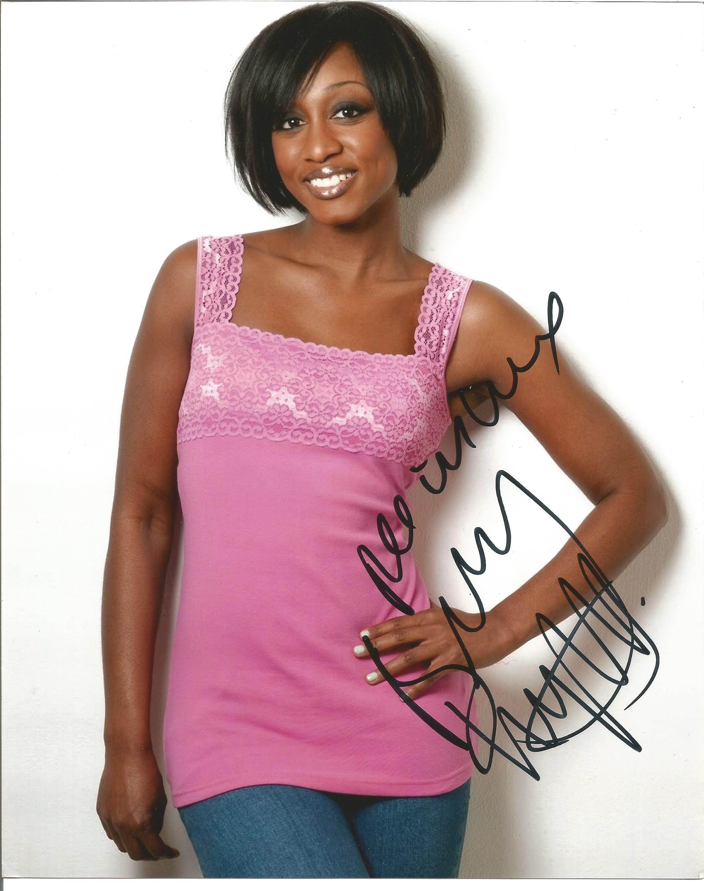 Beverley Knight signed 10x8 3/4 length portrait colour photo. Good Condition. All autographed