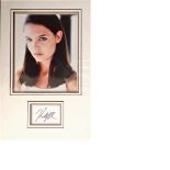 Katie Holmes genuine authentic signed autograph display. High quality professionally mounted
