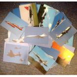 Aviation collection set of 53 limited edition colour postcards picturing some of the iconic planes