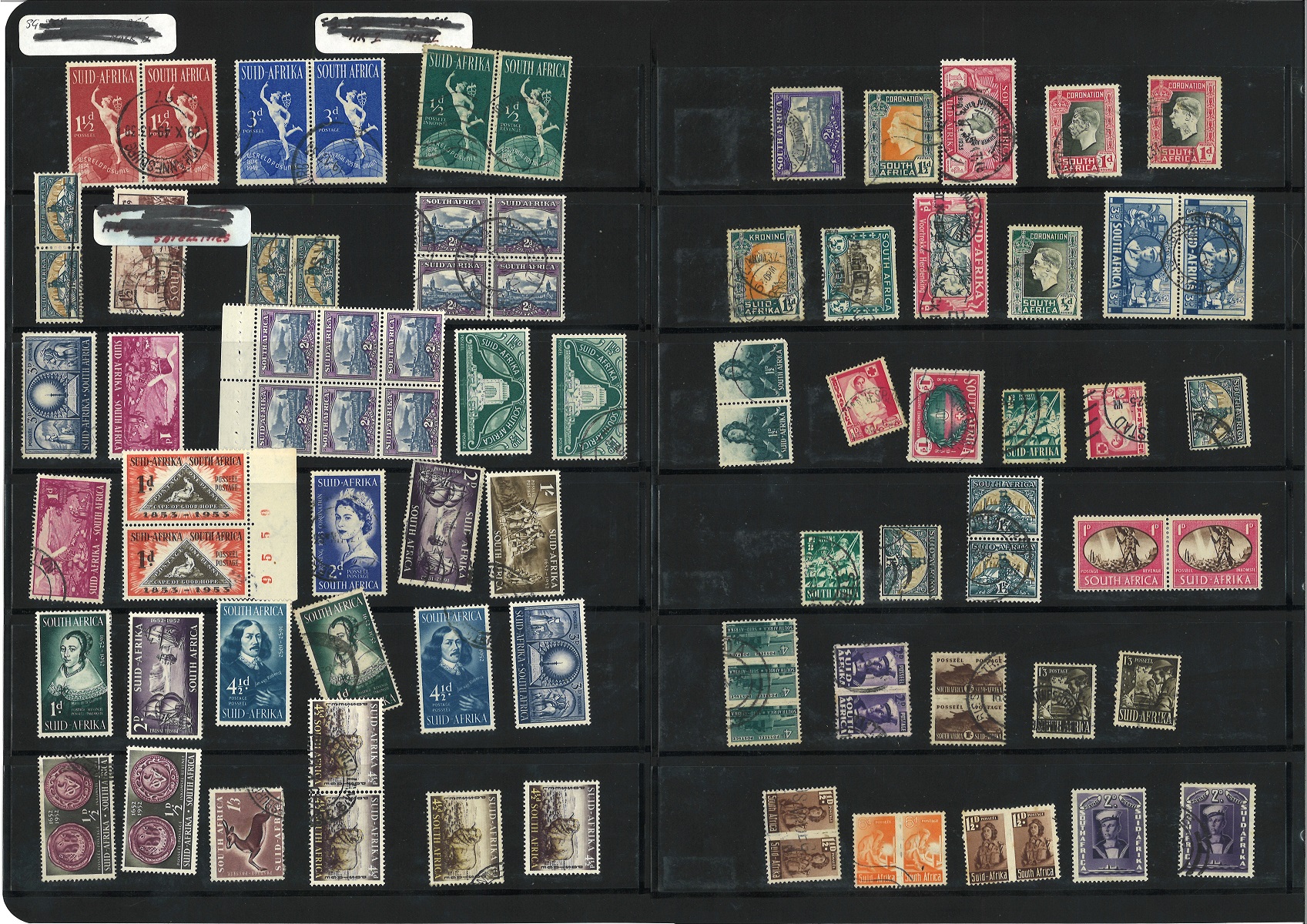 South Africa stamp collection on 8 large stock card. Mint and used in clean condition on 9 sides - Image 2 of 5