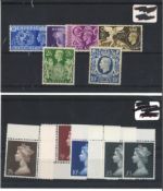 GB unmounted mint stamp collection. Includes 2/6d and 10/= 1939 Olympic Games set and QEII 2/6d
