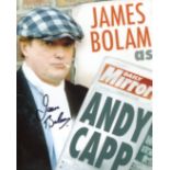 ANDY CAPP: 8x10 inch photo signed by actor James Bolam as the legendary newspaper character Andy