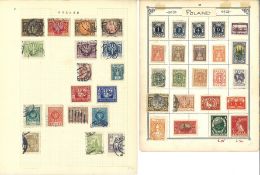 Polish stamp collection on 17 loose album pages. Good Condition. We combine postage on multiple