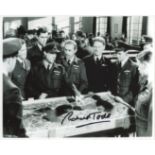 THE DAMBUSTERS. 8x10 inch photo scene from the classic British war movie 'The Dambusters' signed