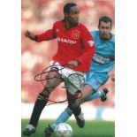 Football Paul Ince 10x8 signed colour photo pictured while in action for Manchester United. Good
