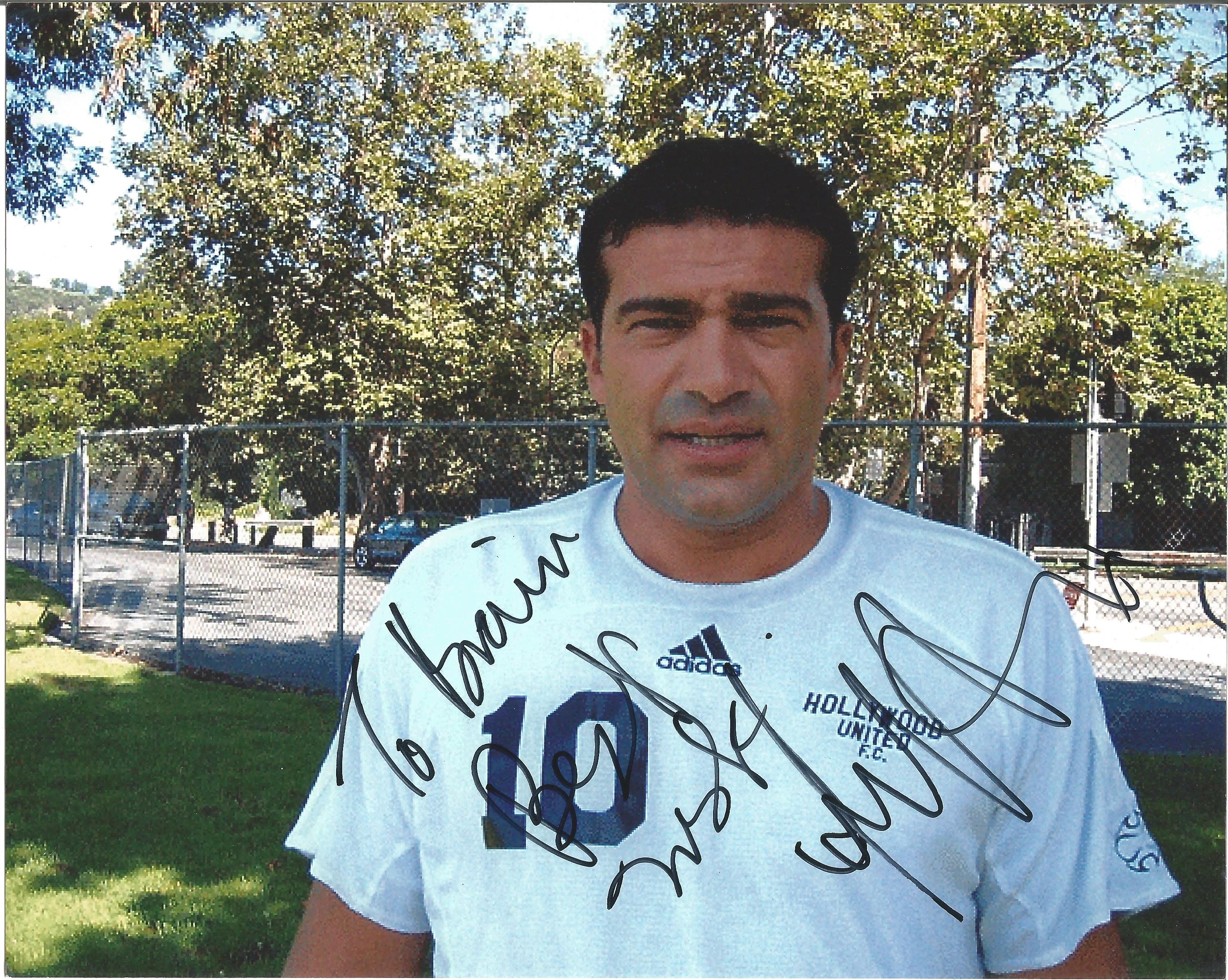 Tamer Hassan dedicated 10x8 signed colour portrait photo. Tamer Hassan, born 18 March 1968 is an