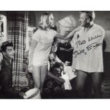 SHIRLEY EATON signed 8x10 comedy movie photo from A Weekend with Lulu. Good Condition. All