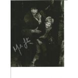 Mark Lester signed 10x8 black and white photo from Oliver, Seen in this photo with Bill Sykes.