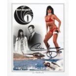 BOND GIRL 8x10 montage photo signed by actress Caroline Munro. Good Condition. All autographed items