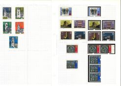 GB stamp collection in collectors album. Covers 1971-1985. Mainly in sets and some multiples such as
