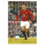 Football Wes Brown 10x8 signed colour photo pictured in action for Manchester United. Good