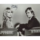 JOANNA LUMLEY. 8x10 photo from Sapphire and Steel signed by actress Joanna Lumley. Good Condition.