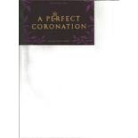 Royal mail complete prestige stamp booklet A perfect coronation. Good Condition. All autographed