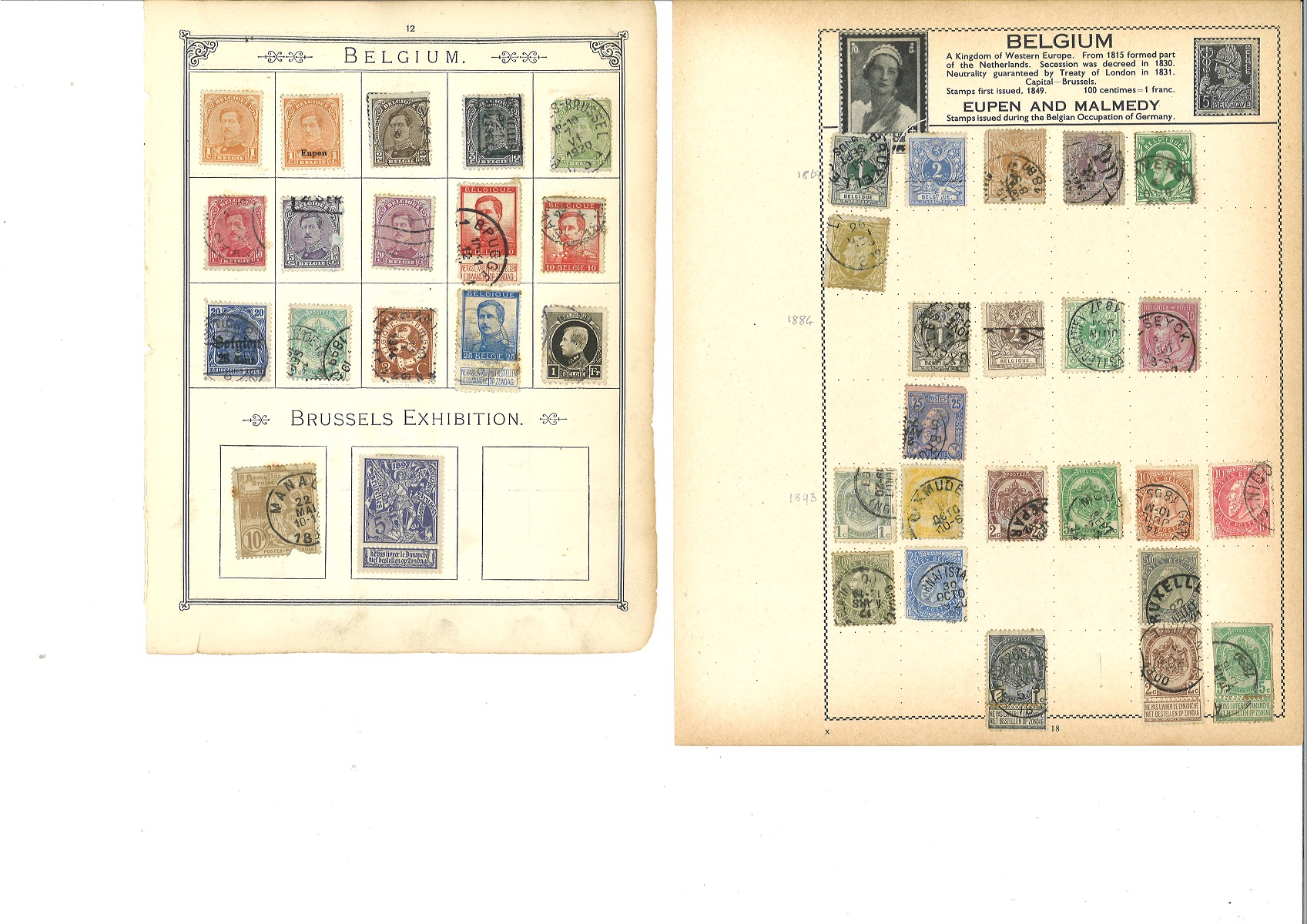 Belgium stamp collection. 23 loose album pages. Good Condition. We combine postage on multiple - Image 2 of 3