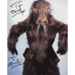 STAR WARS 8x10 movie photo signed by actor Tim Dry as J'Quille. Good Condition. All autographed