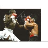Boxing Johnny Nelson 10x8 Signed Colour Photo Pictured In Action During One Of His Cruiserweight