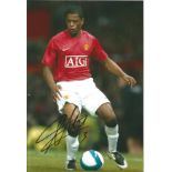 Football Patrice Evra 10x8 signed colour photo pictured during his time with Manchester United. Good