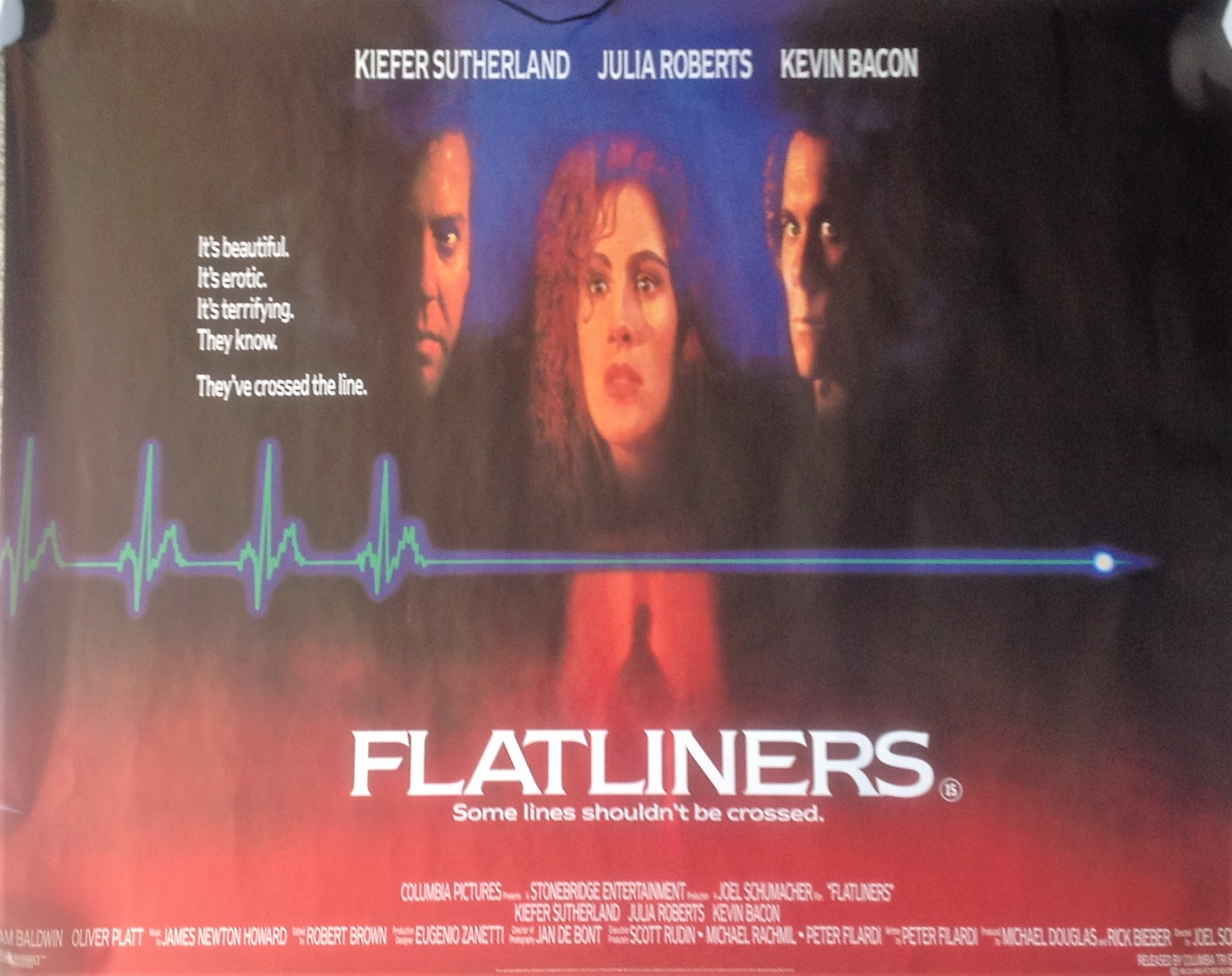 Flatliners 40x30 movie poster 1990 American science fiction psychological horror film directed by
