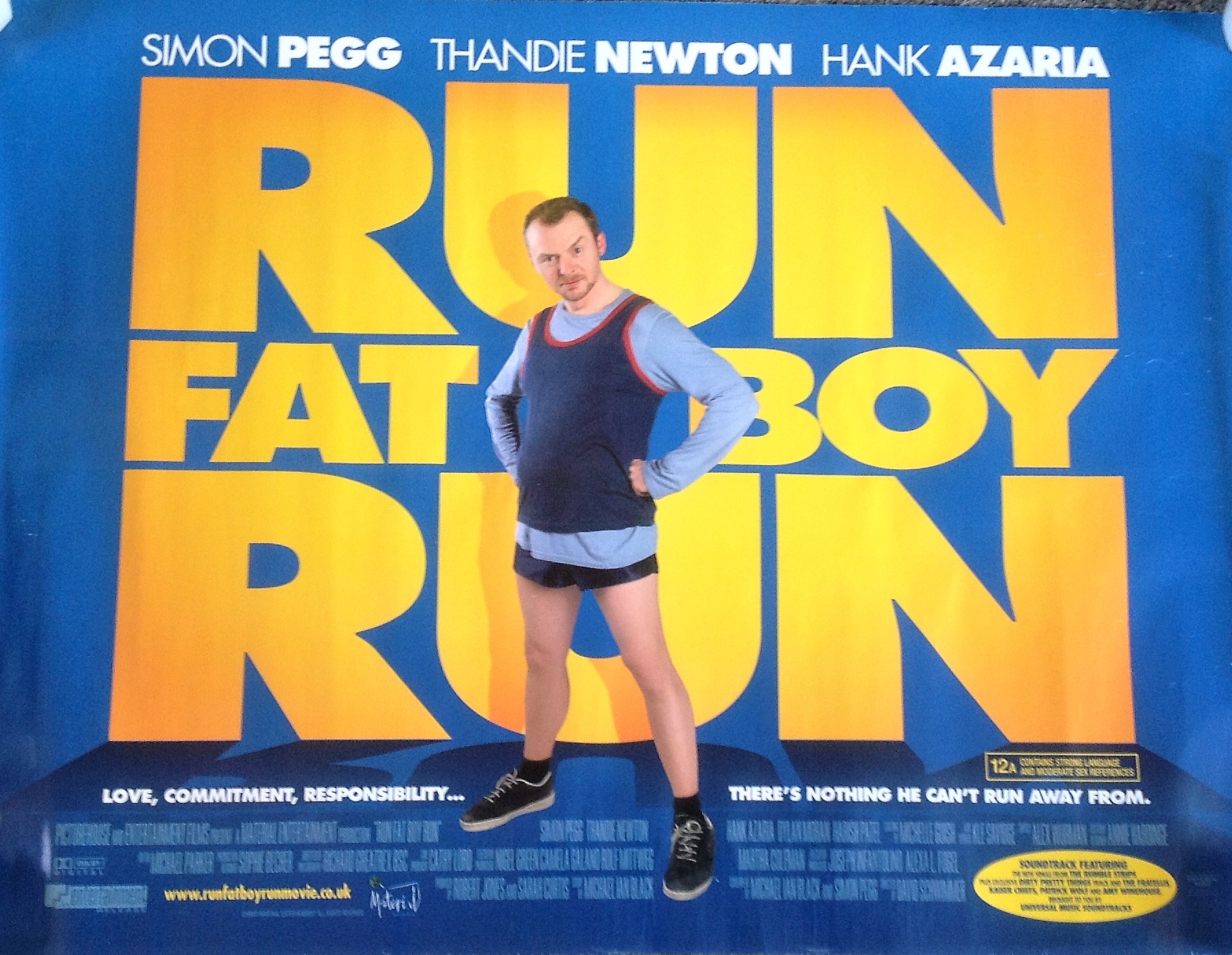 Run Fatboy Run 40x30 movie poster from 2007 British-American comedy film directed by David