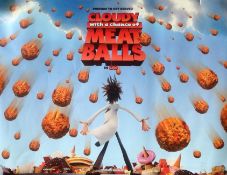 Cloudy with the Chance of Meatballs 40x30 movie poster from the 2009 American computer-animated