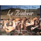 Le Bonheur 30x40 approx original movie poster from the French 1983 feature film. Good Condition.