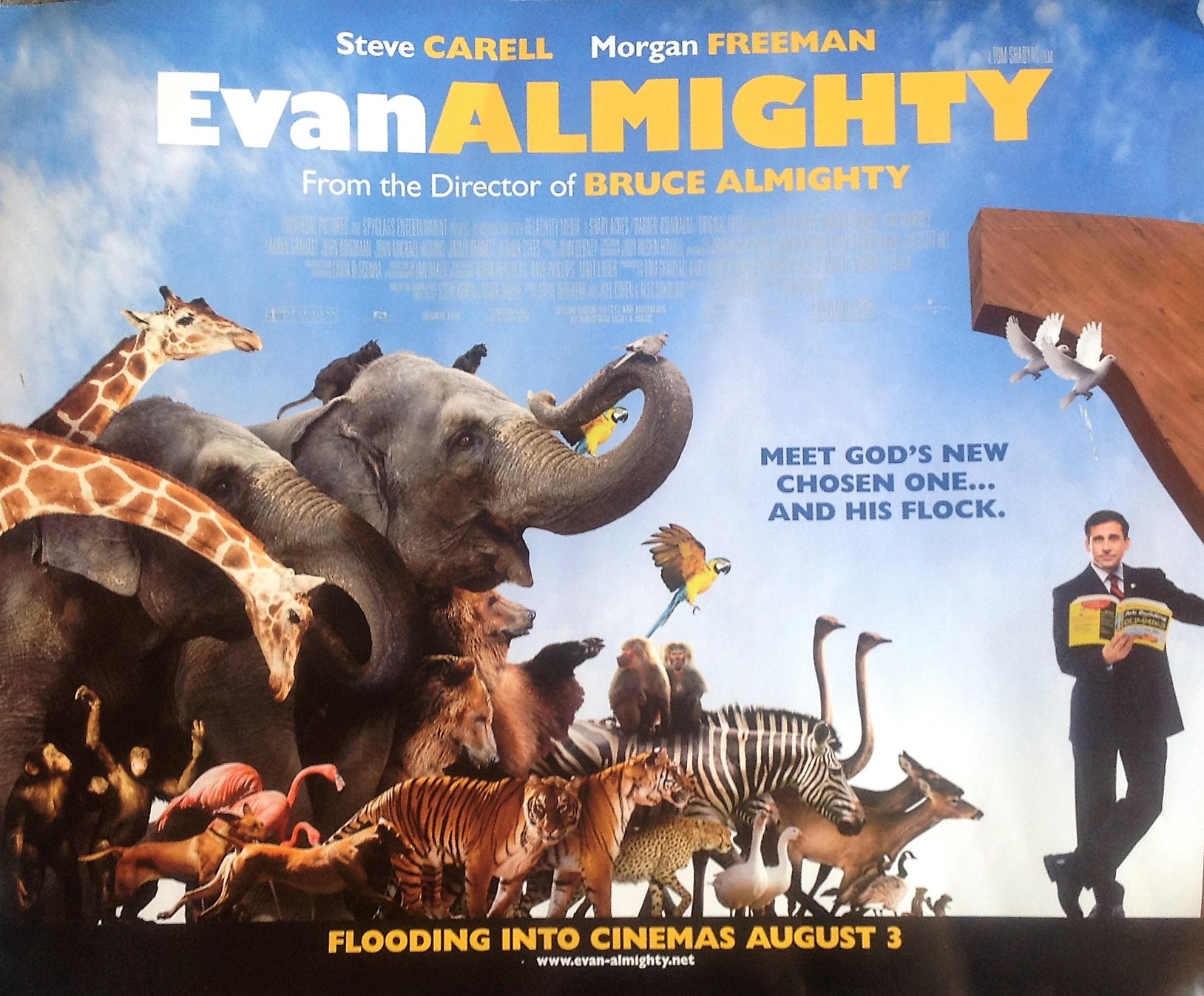 Evan Almighty 40x30 movie poster from the 2007 American fantasy disaster comedy film, and a stand-