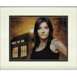 Michelle Collins 12x14 signed framed and mounted Dr Who colour photo. Good Condition. UK Shipping