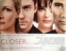 Closer 40x30 movie poster from the 2004 American romantic drama film written by Patrick Marber,